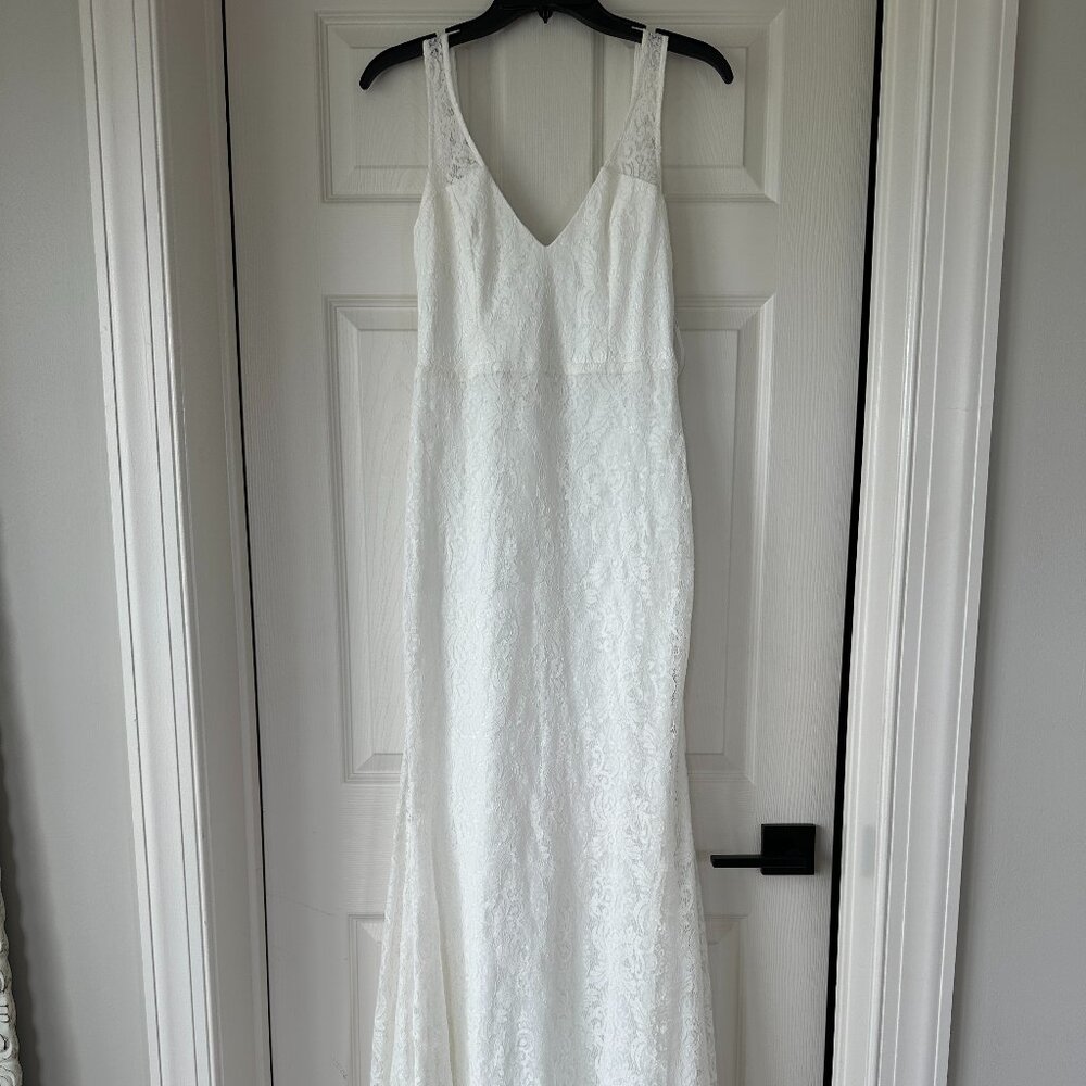 Lulus Beloved Eternity White Lace Sleeveless Backless Maxi Dress